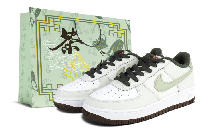 Nike Nike Air Force 1 Low top Kids' Skateboarding Shoes Light Green Teenagers