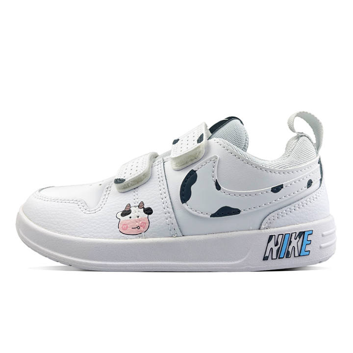 Nike Pre school Nike Pico 5 Slip Resistant Lightweight Non slip Lightweight Low top Kids' Skateboarding Shoes Black White