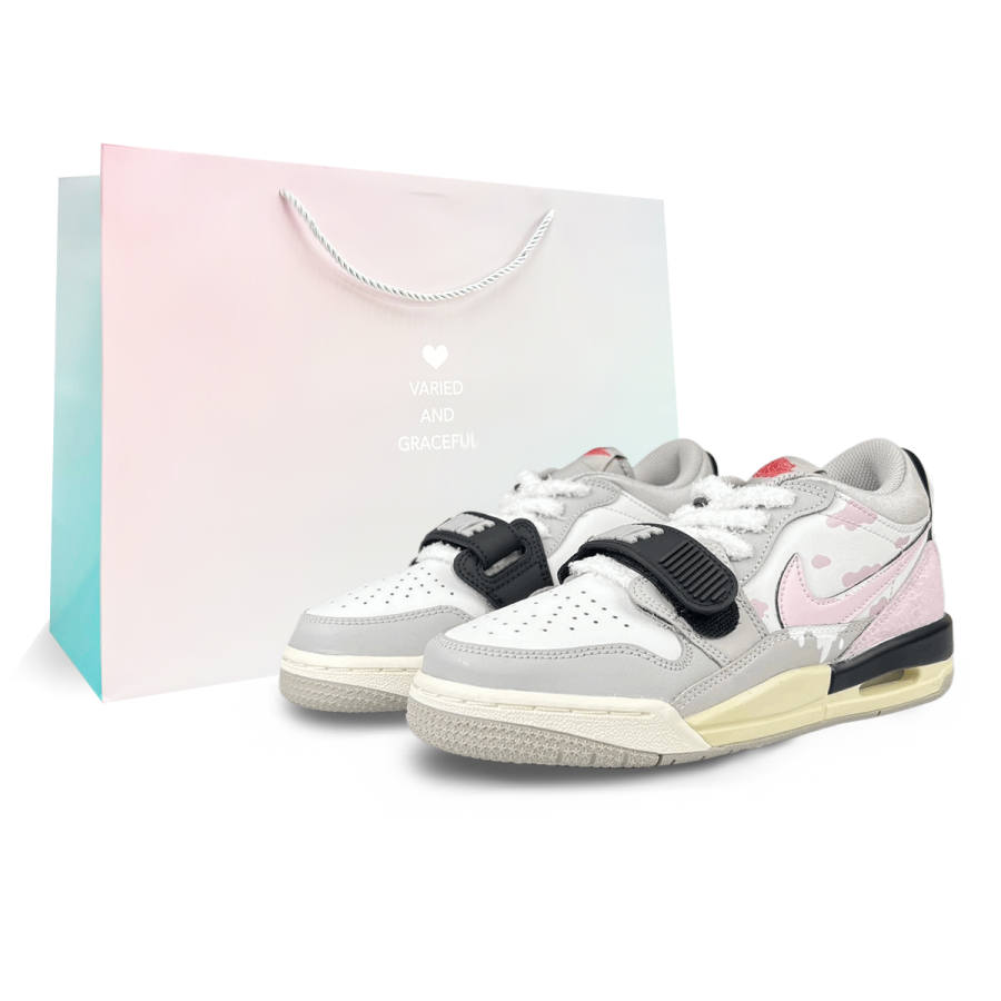 Jordan Jordan Legacy 312 Low top Children's Basketball Shoes White Pink Gray Teenagers