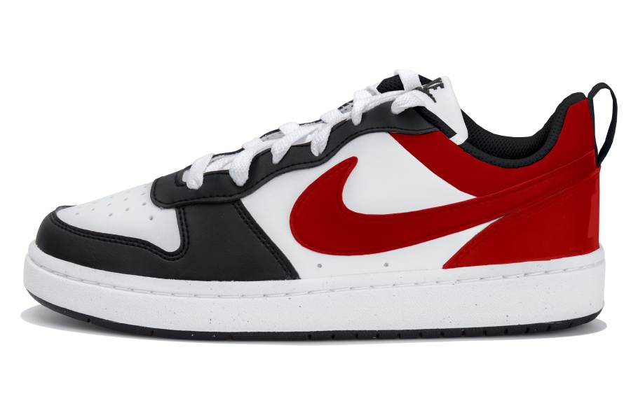 Nike Nike Court Borough Synthetic Leather Low top Kids' Skateboarding Shoes White Black Red Teenagers