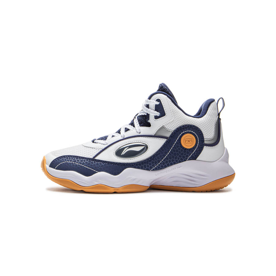 Li-Ning YOUNG Li Ning YOUNG Fashion Trend Low top Children's Basketball Shoes White Blue Kids'