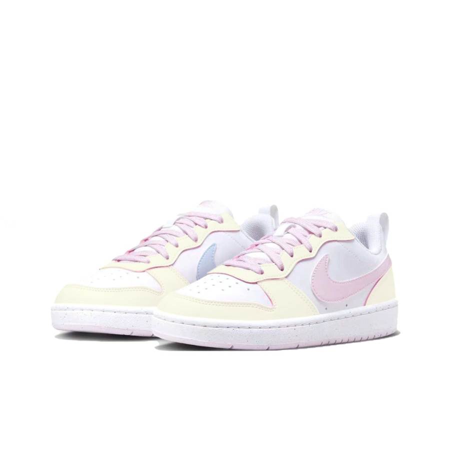 Nike Nike Low Synthetic Leather Slip Resistant Abrasion Resistant Low top Kids' Skateboarding Shoes Yellow Teenagers
