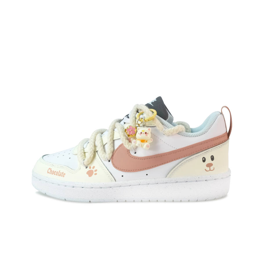 Nike Nike Court Borough Low Recraft Bg Slip Resistant Cushioning Kids' Skateboarding Shoes Yellow Teenagers