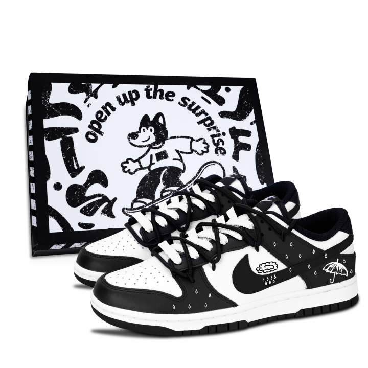 Nike Nike Dunk Cloudy Sky Raindrop Leather Slip Resistant Abrasion Resistant Slip Resistant Abrasion Resistant Low top