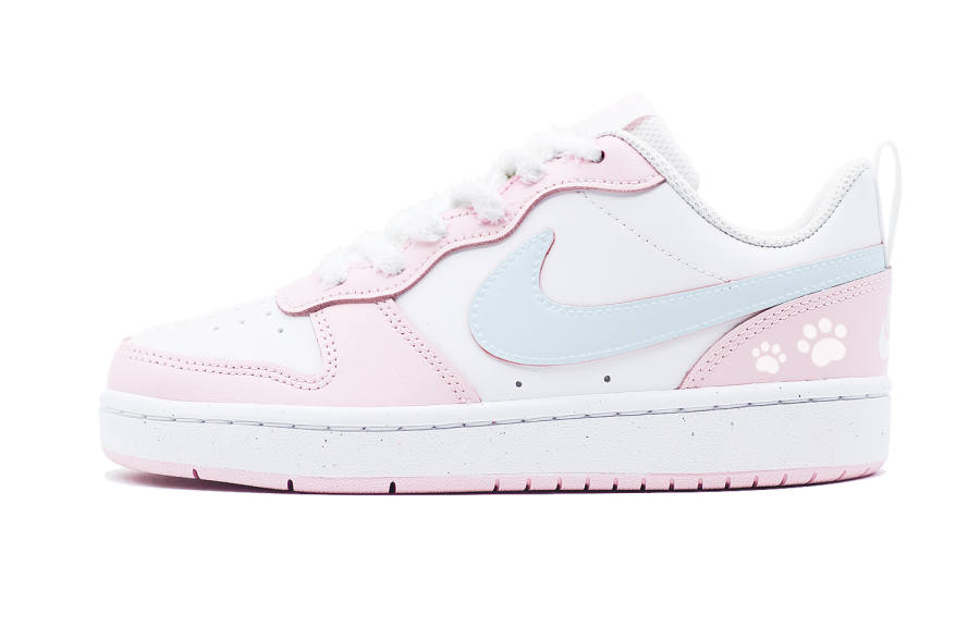 Nike Nike Court Borough Synthetic Leather Low top Kids' Skateboarding Shoes Pink Blue Teenagers