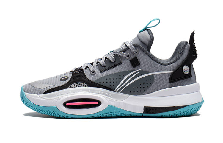 Li-Ning Li Ning All City 10 Youth Edition TNS Team No Sleep Abrasion Resistant Low top Children's Basketball Shoes Stone Gray