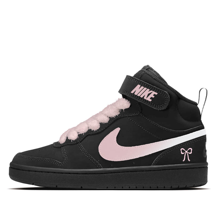 Nike Nike Court Borough Mid 2 Ike Synthetic Leather Slip Resistant Cushioning Abrasion Resistant High top
