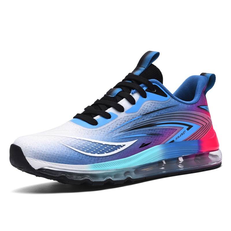 KUDING Cushioning Slip Resistant Abrasion Resistant Breathable Lightweight Low top Air Cushion Running Shoes Men's