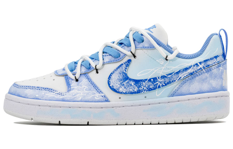 Nike Nike Court Low top Kids' Skateboarding Shoes Blue White Teenagers