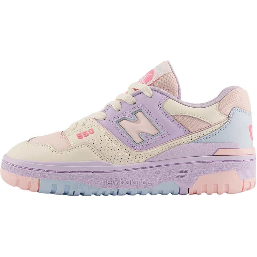 New Balance New Balance NB 550 Abrasion Resistant Breathable Low top Kids' Skateboarding Shoes Pink Blue Teenagers