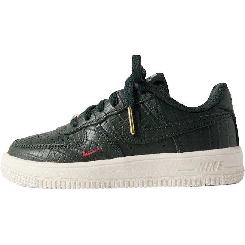 Nike KITH x Nike Air Force 1 Low top Kids' Skateboarding Shoes Dark Green Red Children Aged 3 7 Years Old