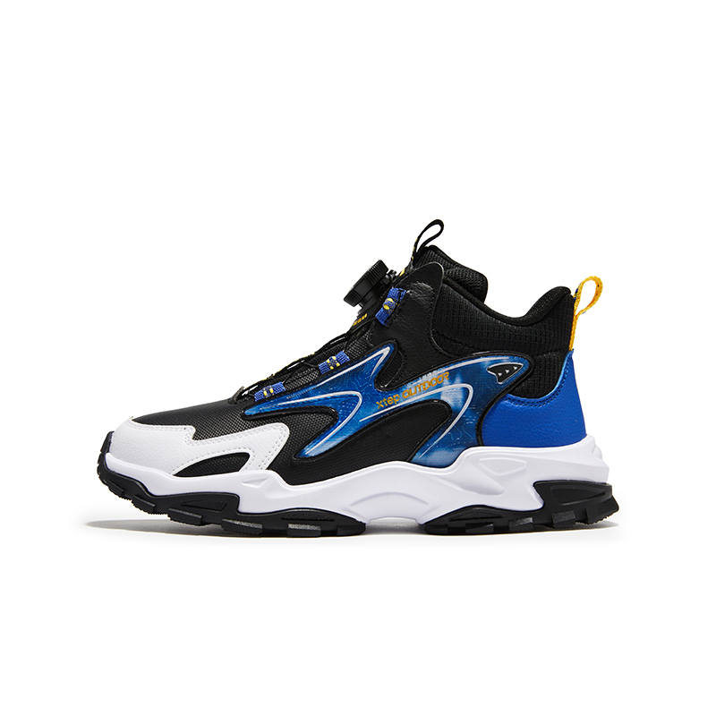 XTEP Abrasion Resistant Low top Casual Shoes Black Lion Blue Kids'