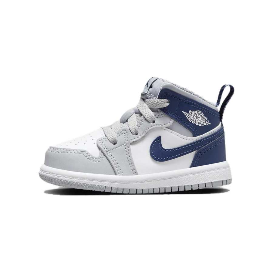 Jordan Jordan Air Jordan 1 Slip Resistant Lightweight Non slip Lightweight Mid top Toddler Shoes White Blue Infant And Toddler