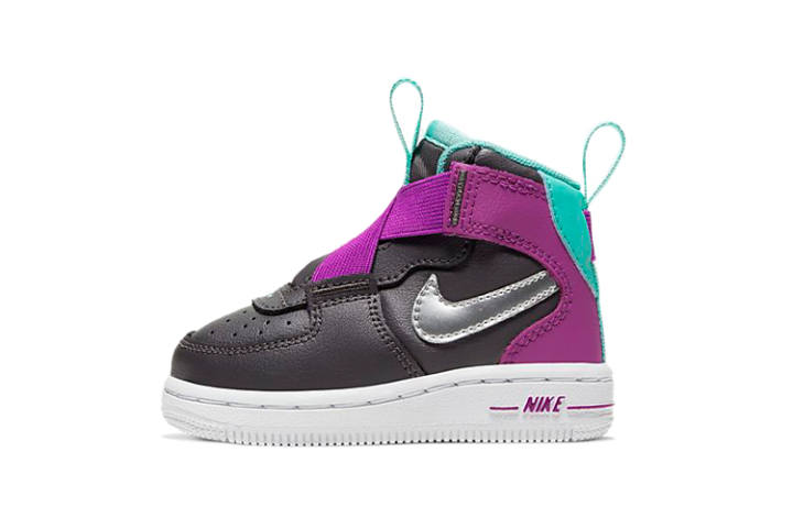 Nike Nike TD Force 1 Highness High top Skateboard Shoes Black Purple Infant And Toddler