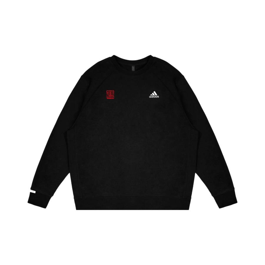 Adidas Adidas LABEL Sweatshirts Unisex Black Crew Neck Moderate Regular