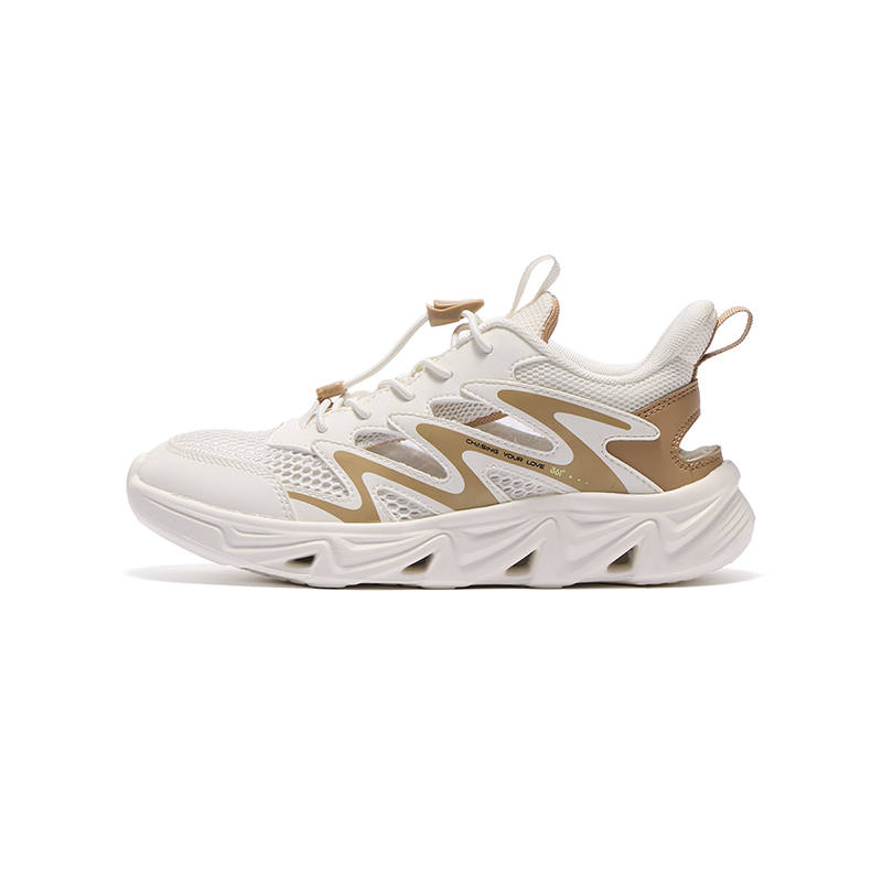 361°KIDS Version 1.0 Synthetic Leather, Textile Low top Casual Shoes White Yellow Unisex