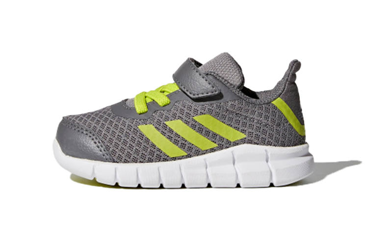Adidas Adidas Rapidaflex El I Slip Resistant Low top Toddler Shoes Gray Yellow Infant And Toddler