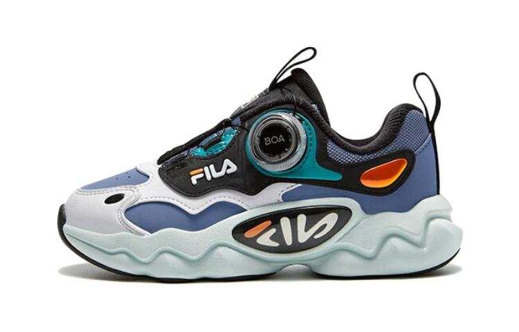 FILA KIDS Synthetic Leather Vintage Cushioning, Wear Resistant Low top Kids' Running Shoes Sky Window Blue