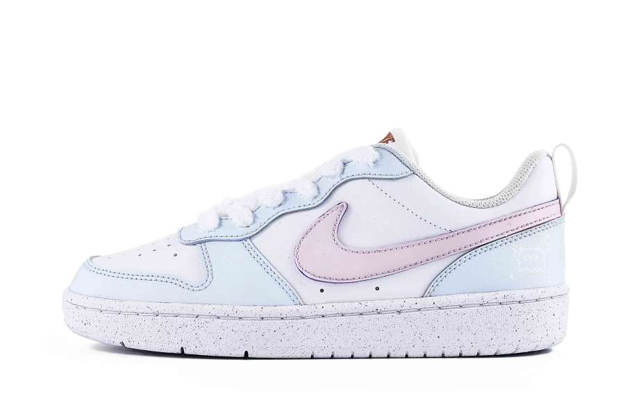 Nike Nike Court Borough Maris Sal Pink Blue Slip Resistant Cushioning Abrasion Resistant