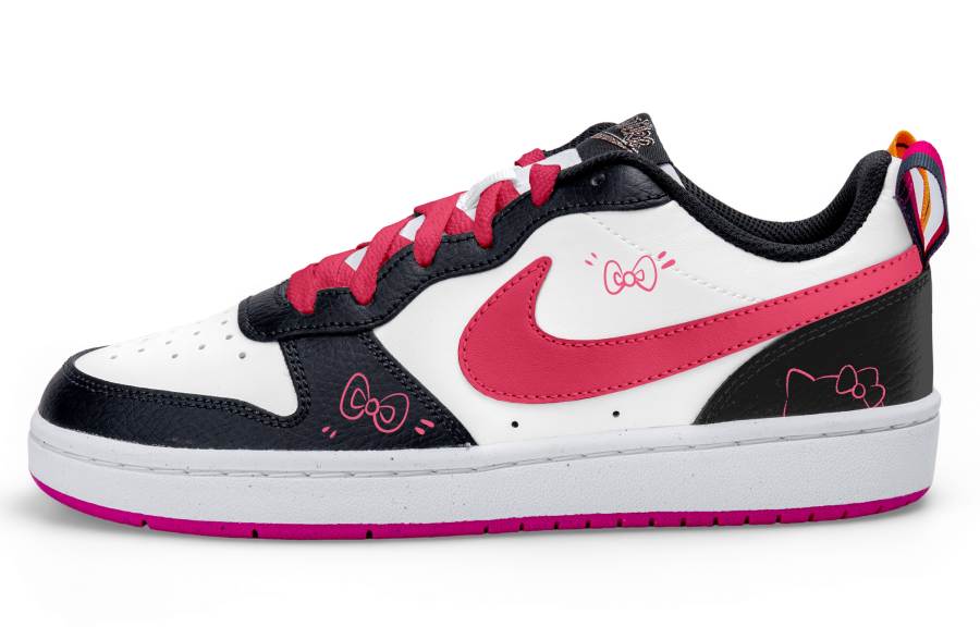 Nike Nike Court Borough Low top Kids' Skateboarding Shoes White Black Red Teenagers
