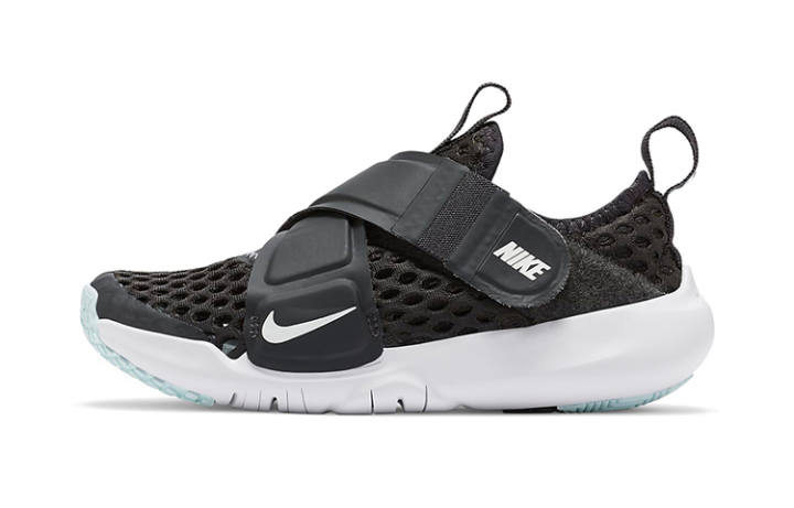 Nike Nike Flex Advance BR Slip Resistant Cushioning Breathable Low top Kids' Running Shoes Black White Kids'