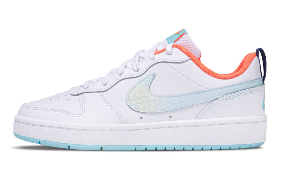 Nike Nike Court Borough 2 Leather Abrasion Resistant Abrasion Resistant Low top Skateboard Shoes White Kids'
