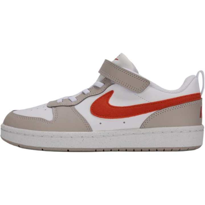 Nike Nike Court Borough Low top Kids' Skateboarding Shoes White Umber Brown Children Aged 3 7 Years Old