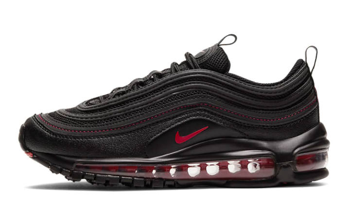 Nike Nike Air Max 97 Low top Running Shoes Black Red Unisex