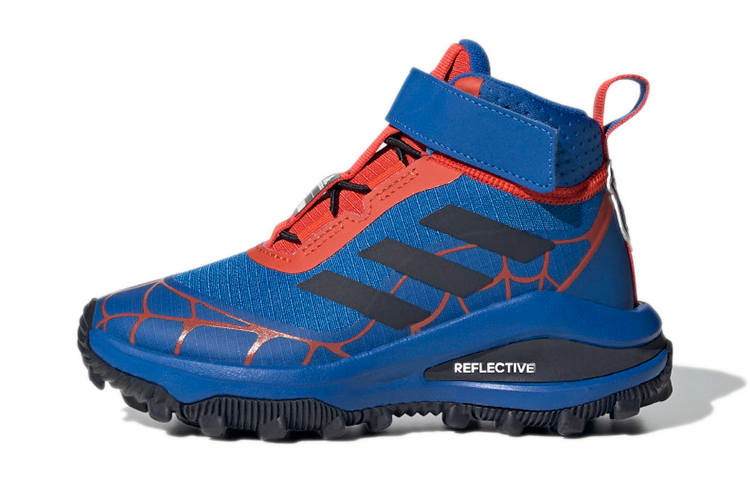 Adidas MARVEL x Adidas Fortarun K Slip Resistant Abrasion Resistant High top Kids' Running Shoes Blue Kids'