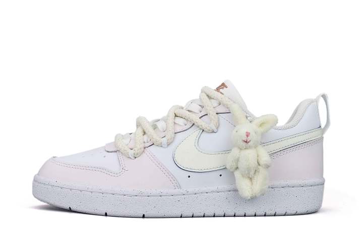 Nike Nike Court Borough Milk White Peach Bunny Slip Resistant Cushioning Slip Resistant Cushioning Low top