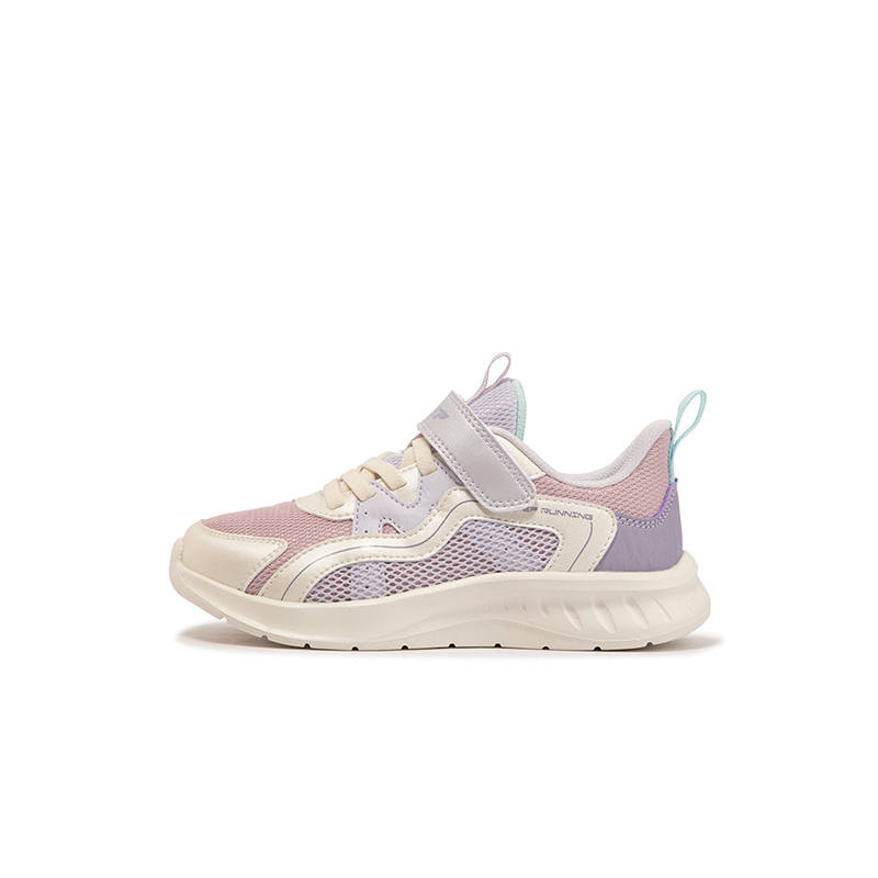 XTEP Synthetic Leather Slip Resistant Abrasion Resistant Low top Kids' Running Shoes Pink Kids'