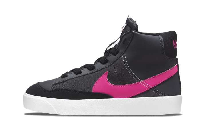 Nike Nike Blazer 77 SE D Mid top Kids' Skateboarding Shoes Black Pink Children Aged 3 7 Years Old