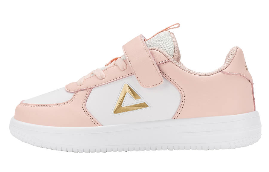 PEAK Synthetic Leather Low top Kids' Skateboarding Shoes Light Pink And White Teenagers