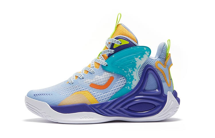 361°KIDS Impact resistant Impact Resistant Impact resistant Mid top Basketball Shoes Purple Blue Kids'