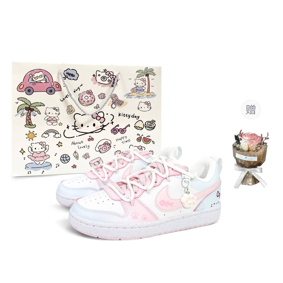 Nike Nike Court Borough Fish Joy Cat Paw Slip Resistant Abrasion Resistant Slip Resistant Abrasion Resistant Low top