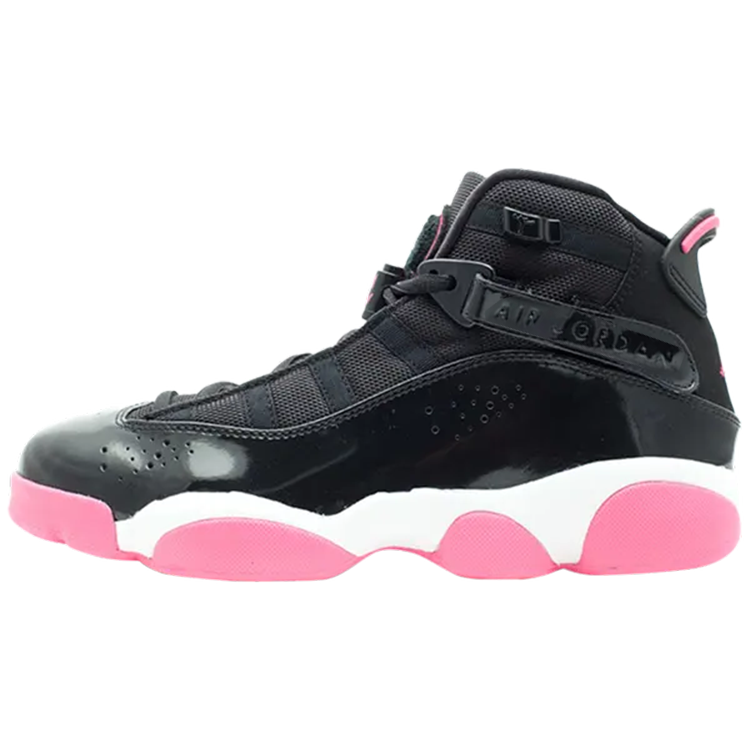 Jordan Jordan Air Jordan 6 Rings Comfortable And Lightweight Mid top Children's Basketball Shoes Black Kids'
