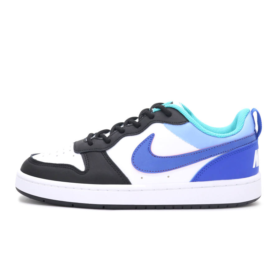 Nike Nike Court Borough Low Synthetic Leather Breathable Low top Kids' Skateboarding Shoes Blue White Black Teenagers
