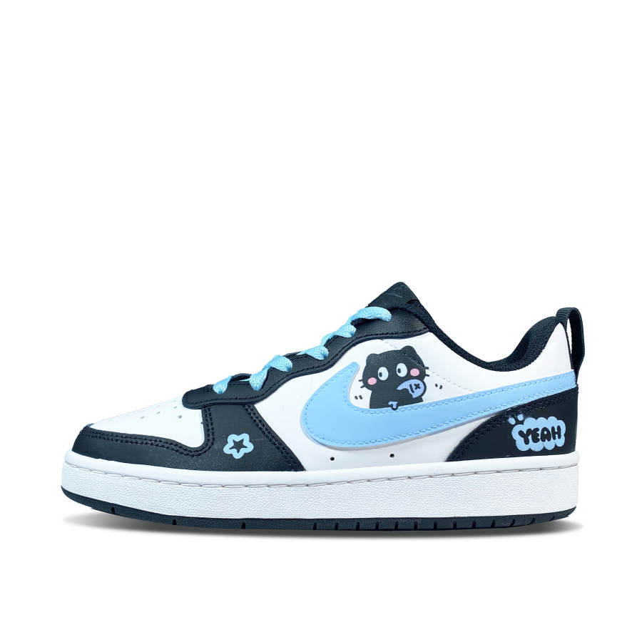 Nike Nike Court Borough Yeah Cat Low top Skateboard Shoes Blue Black White Kids'