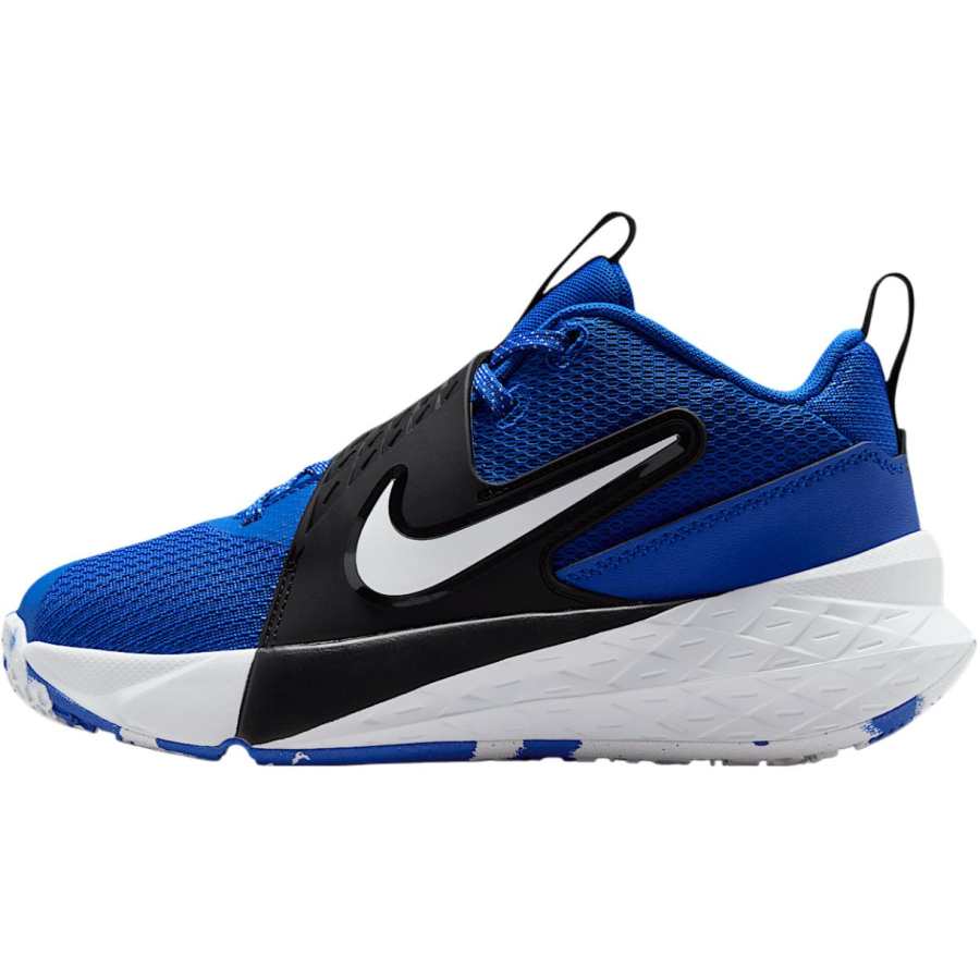 Nike Nike Team Hustle D 12 Slip Resistant Abrasion Resistant Low top Basketball Shoes Blue Black Kids'