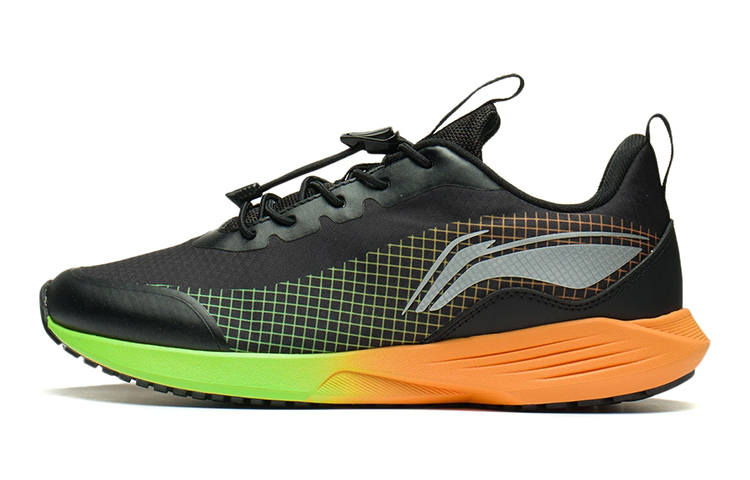 Li-Ning YOUNG Li Ning Anti Kick Abrasion Resistant Low top Running Shoes Black Teenagers
