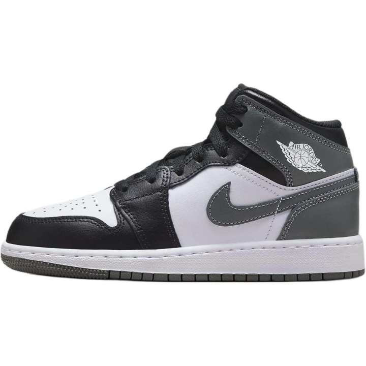 Jordan Jordan Air Jordan 1 Mid top Running Shoes Black Gray Unisex