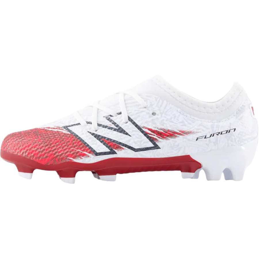New Balance Bukayo Saka x New Balance FURON TEAM V8 Low top Kids' Soccer Shoes White Red Kids'