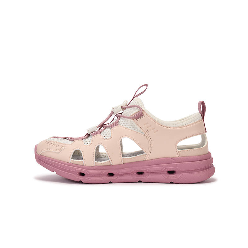 XTEP Slip Resistant And Breathable Low top Children's Sandals Extraordinary Pink Sail White Kids'