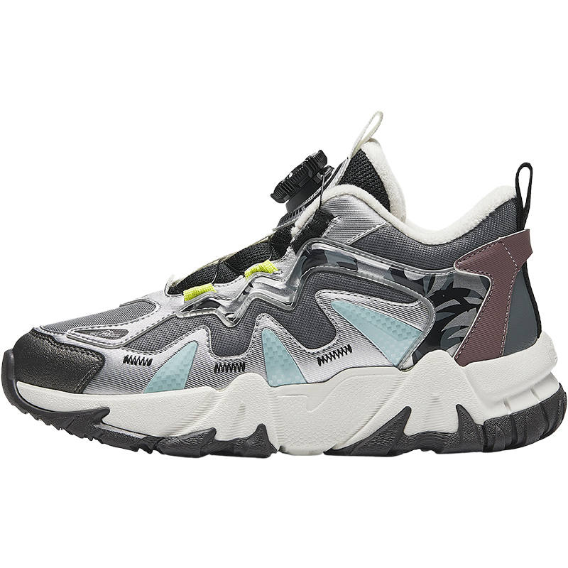 Antakids Summit, Fleece Lined Comfortable Lightweight Cushioning Thermal Mid top Casual Shoes Mica Gray Teenagers