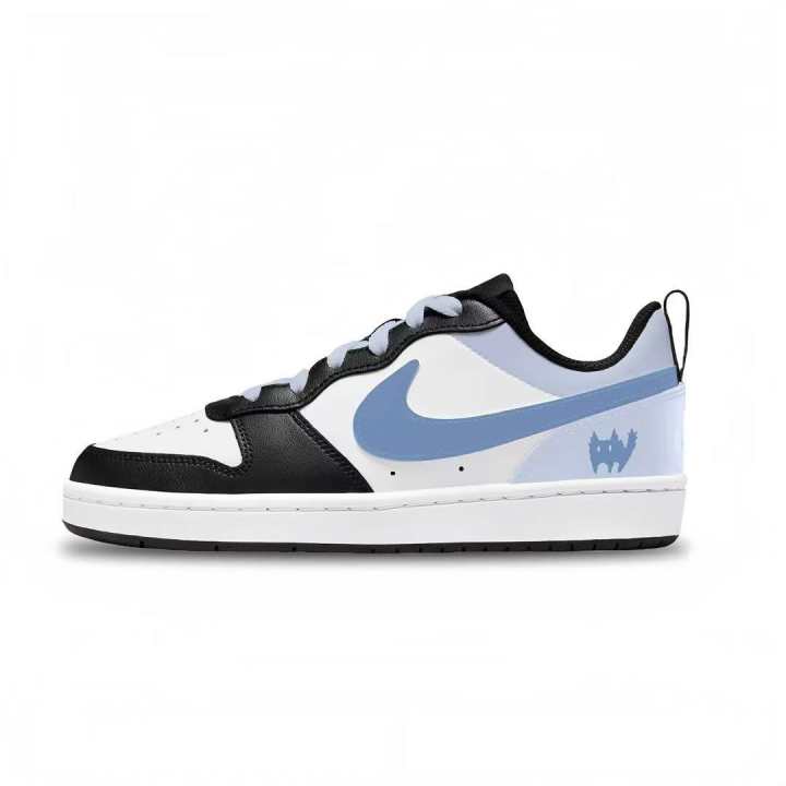 Nike Nike Court Borough Blue Abrasion Resistant Abrasion Resistant Low top Kids' Skateboarding Shoes White Unisex