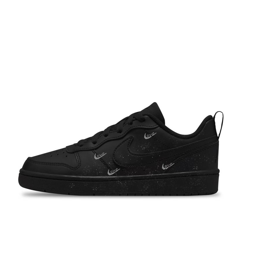 Nike Nike Court Borough Gray L Synthetic Leather Slip Resistant Abrasion Resistant Low top Kids' Skateboarding Shoes Gray