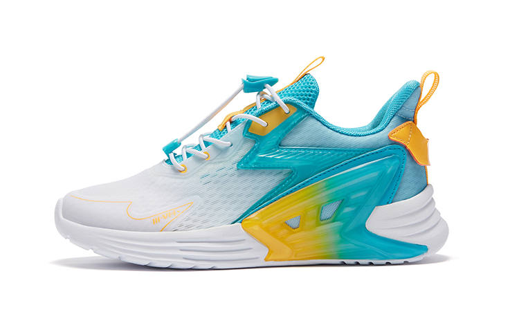 361°KIDS Swift Bullet Technology Slip Resistant Abrasion Resistant Low top Kids' Running Shoes White Blue Orange Kids'