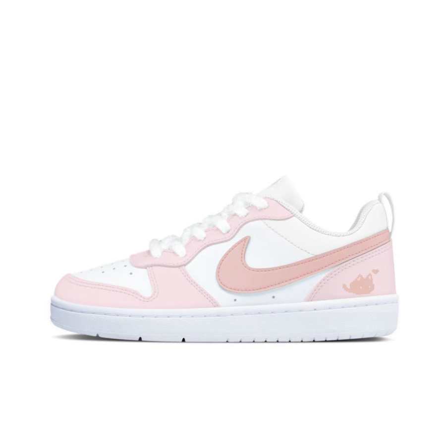 Nike Nike Court Borough Strawberry Kitten Slip Resistant Cushioning Abrasion Resistant Low top Skateboard Shoes Kids'
