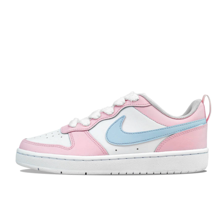 Nike Nike Court Borough Love Synthetic Leather Low top Kids' Skateboarding Shoes White Pink Unisex