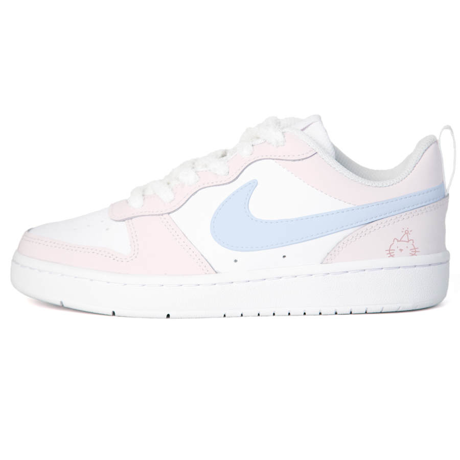 Nike Nike Court Borough Blue Cat Synthetic Leather Abrasion Resistant Abrasion Resistant Low top Kids' Skateboarding Shoes